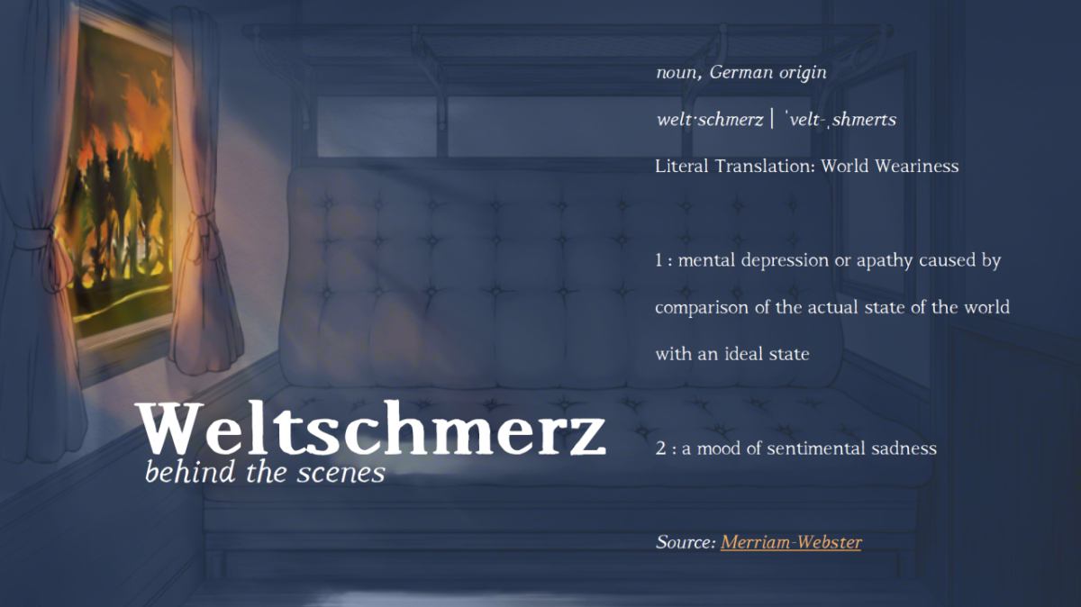 

                    <font size ='5'><b><i>Weltschmerz</b> Artbook: Sample Page 1</i> <p></font>
                    Background Art by <a href='https://twitter.com/NiAsobu'>NiAsobu</a> <p>
                    Edits and Layout by <a href='index.html'>Knickknack PJ</a> <p>
                    <a href='https://tofurocks.itch.io/weltschmerz'>★Play <i>Weltschmerz</i> Here★</a>